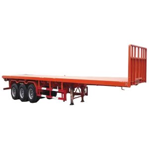New 3-Axle 12-Tire Flat Plate Semi-Trailer For Sale With Carrying Capacity Of 30