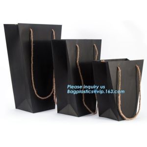 Flower Carrier Bag Customized Pot Plants Kraft Paper Bag With Handle Stamping