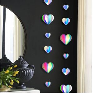 Rainbow Color Star Pattern Paper Hanging Decoration