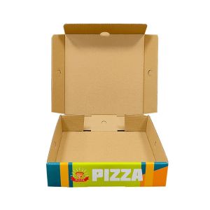 Custom Logo Printing White Corrugated Pizza Packing Folding Paper Carton Box for