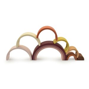 Non Toxic Montessori Rainbow Stacking Toy Inspires Imagination Creativity