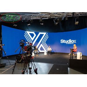 Cheap P2.976 HD Indoor Flexible Screen With Arc Locks For Theatre / Television Station for sale