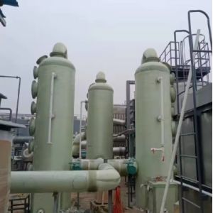 Fiberglass FRP Acid Mist Absorption Tower GRP Scrubber FRP Tower Customized Size