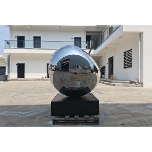 China Modern Fruit Stainless Steel Polished Garden Apple Sculpture 145cm Height on sale