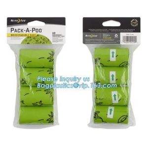 Biodegradable Plastic Dog Pet Waste Poop Bags, unscented dog poop waste bags