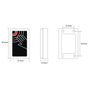 K3 Touchless Surface Mount Exit Button Waterproof IP68 Multi-function Surface