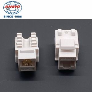 90 Degree Network RJ45 Keystone Jack Cat6A UTP 8P8C With Gold Plating