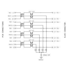 Low-Profile RJ45 Jack LPJK7436A98NL 1000Base-T Industrial Ethernet