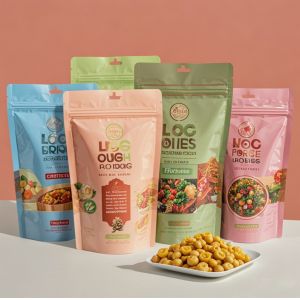 Cheap Custom Printed Compostable Aluminum Foil Side Seal Flat Bottom Coffee Bean Pouches Packaging Bag With Zipper for sale