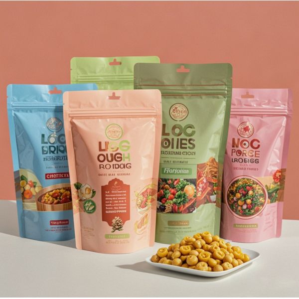 Custom Printed Compostable Aluminum Foil Side Seal Flat Bottom Coffee Bean