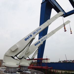 2T 5M CCS Certified Telescoping Boom Crane Yacht Pedestal Jib