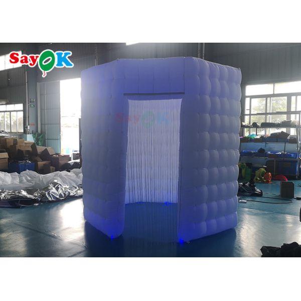 Octagonal Inflatable Photo Booth Tents Oxford Cloth Material White