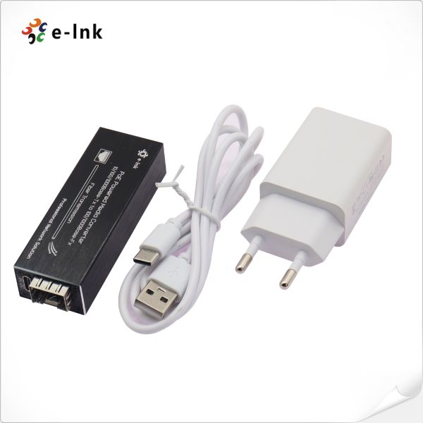 Quality Mini 10/100/1000BASE-T to 100/1000BASE-X SFP Fiber Media Converter with PoE Powered Function wholesale