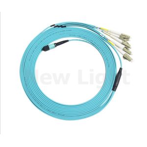12 core female MPO to LC Fan out Optic Fiber MPO MTP Cable Patch Coard
