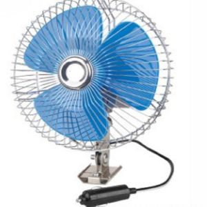 Cheap Screw Mounting Vehicle Cooling Fans , 8&quot; Oscillating Auto Cool Fan In Blue for sale