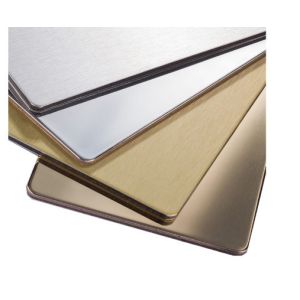 ZWM Aludong PVDF Aluminum Composite Panel Brushed Silver ACP Strong Weather