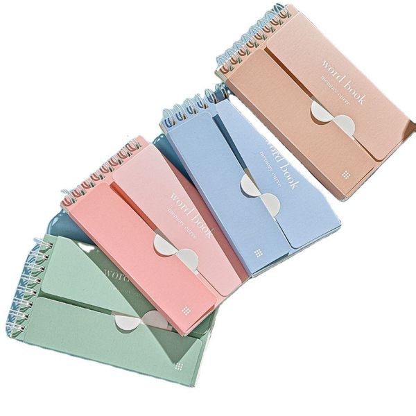 Quality Mini Self-Adhesive Magnetic Notebook Cover Paper Notepad for English Study Journal Diary Memory Book Recite Words Memo Pad wholesale