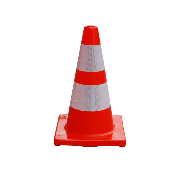 Quality 18" Fluorescent Orange PVC Road Cone Plastic Safety Cone wholesale