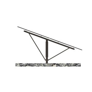 China Single Pile Steel Solar Structure 10-30 Degree Solar Panel Ground Mounting Systems on sale