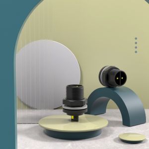 Industrial Waterproof Circular Connector IP67 M12 Threaded Through Hole