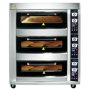Cheap 80L Gas Bakery Oven 2 Deck 4pan/6pan Large Capacity for Pizza Usage for sale