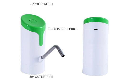 Quality 4W USB Charging Bottled Water Dispensing Pump With One LED Light Operate Button wholesale