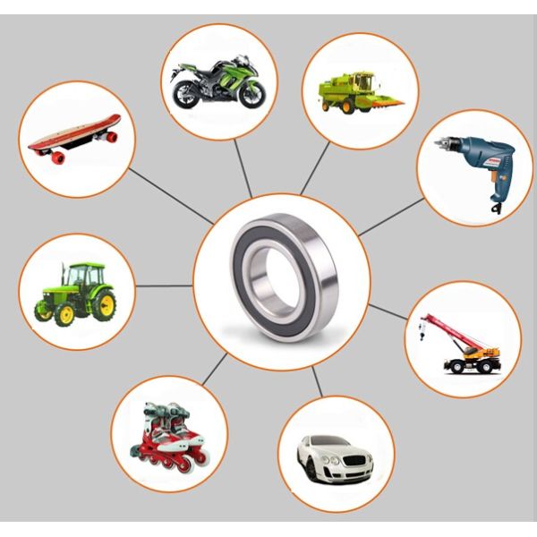 624 ZZ Stainless Steel Roller Bearing / Thin Ball Bearings 4 X 13 X 5 Mm