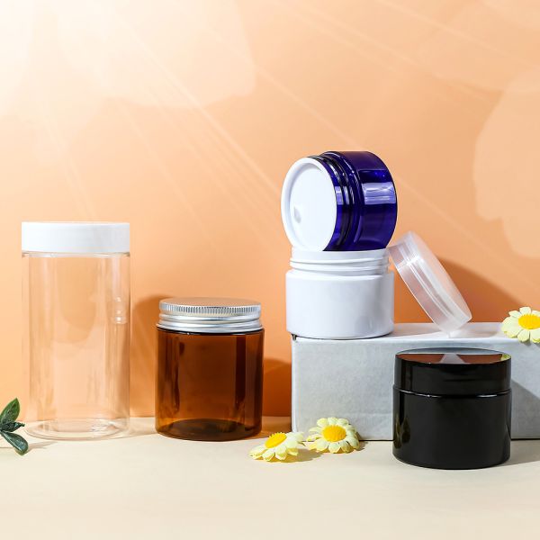 Quality Plastic wide-mouthed bottles for cosmetic packaging and food honey jars wholesale
