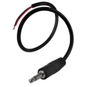 Custom 2 Poles TS 3.5mm Stereo Audio Mono Jack Male Plug to Stripped Pigtail