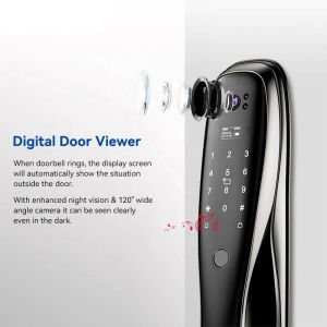 Glomarket 3D Face WIFI Smart Fully Automatic Smart Lock Fingerprint APP Card Key