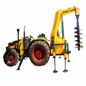 Hydrualic Auger Crane Pile Drive Tractor Mounted Hammer Piling Machine 100HP