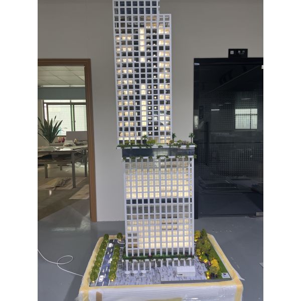 High Rise Office Building Model Architectural Scale Model Commercial Skyscraper Real Estate Urban Commercial Tower Modern Office