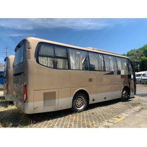 Used Coach Bus Weichai Engine 34 Seats 2018 Year Golden Color 8 Meters 2nd Hand