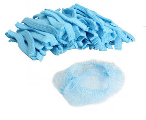 Quality 20" Colored Disposable Head Cap Non Sterilized Double Elastic For Protection wholesale