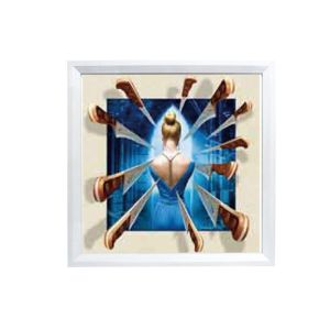 CMYK Printing 5D Effect Lenticular Movie Poster / Pictures With White MDP Frame