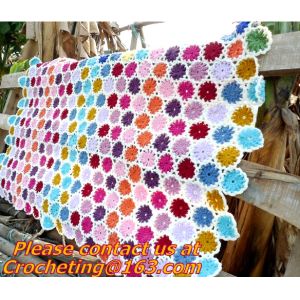 rustic handmade knitted crochet towel blanket carpet tablecrochet blanket sofa