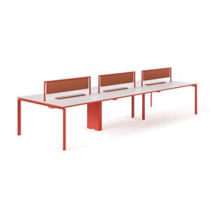 FLEX 8 Person Office Workstation Desk Modern Design With Integrated Cable Management Large desk