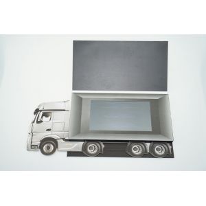 USB Gold Foil UV Finish Print LCD Video Brochure With Multi Functional Buttons