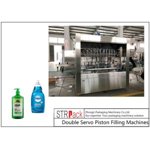 Double Servo Piston Liquid Filling Machine For Liquid Products sauces, salad