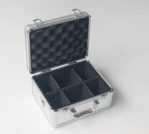 China Silver Embossed Diamond Aluminum Professional Camera Carrying Cases on sale