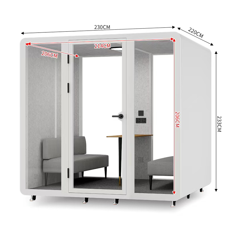 Modular Soundproof Booth and Sleeping Pod with 2300x2200x2300HMM Dimensions and