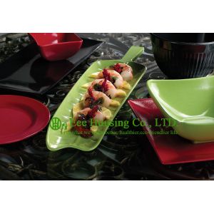 China Eco-friendly Bamboo Fiber Tableware, Bamboo Fiber Plate Manufactuer In China, Leaf-shaped on sale