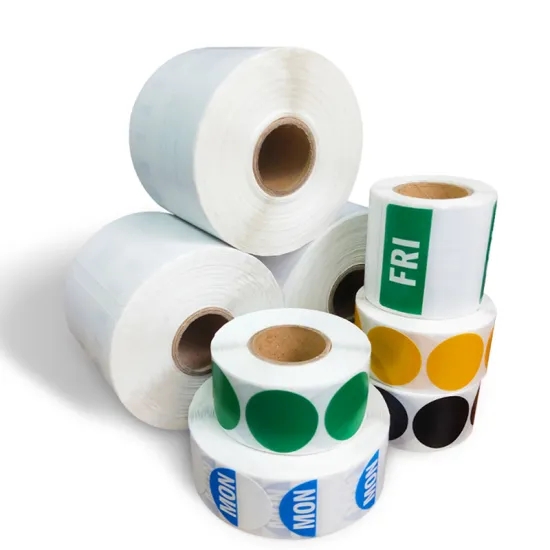 Oilproof Removable Food Date Stickers UV Coating Sticky Postage Labels