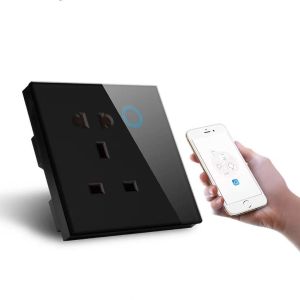 Cheap Smart Home Wifi Uk Standard Tuya App Smart Life Power Monitor 5pin Universal Wifi Socket With Led Indicator for sale