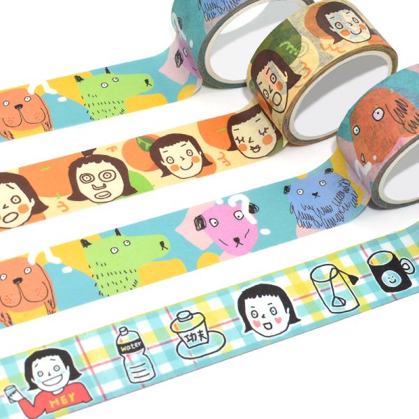 Quality Kawaii Japanese Washi Paper Acrylic Adhesive Tape Washi Paper Masking Tape Christmas Washi Tape wholesale