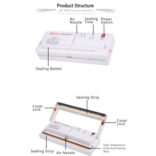 Multi Functional Small Vacuum Packing Machine for Coffee DUOQI Household Handheld Packer