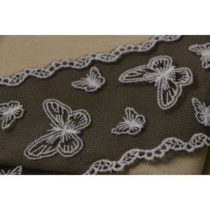 80mm Width Black And White Lace Trim Multifunctional Watersoluble