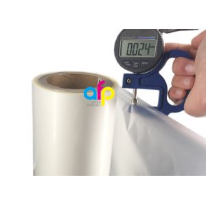 China Glossy Laminating Roll Film , 24 Micron BOPP Lamination Film 445mm * 3000m Roll on sale