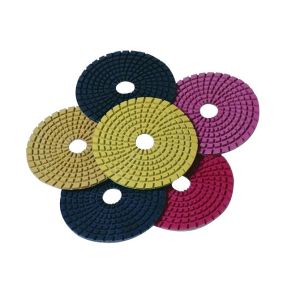 4" Wet Diamond Resin Polishing Pads For Marble / Synthetic Stone High Gloss