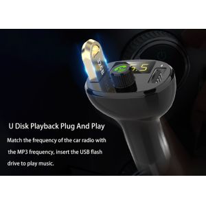 BLE4.2 Bluetooth Handsfree Car Kit FM Transmitter With Remote CE ROHS